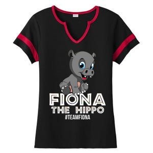 Fiona The Hippo #TeamFiona Hippopotamus Zoo Ladies Halftime Notch Neck Tee