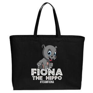 Fiona The Hippo #TeamFiona Hippopotamus Zoo Cotton Canvas Jumbo Tote