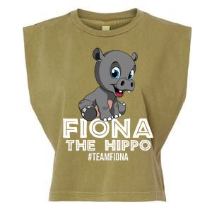 Fiona The Hippo #TeamFiona Hippopotamus Zoo Garment-Dyed Women's Muscle Tee