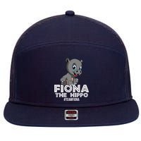 Fiona The Hippo #TeamFiona Hippopotamus Zoo 7 Panel Mesh Trucker Snapback Hat