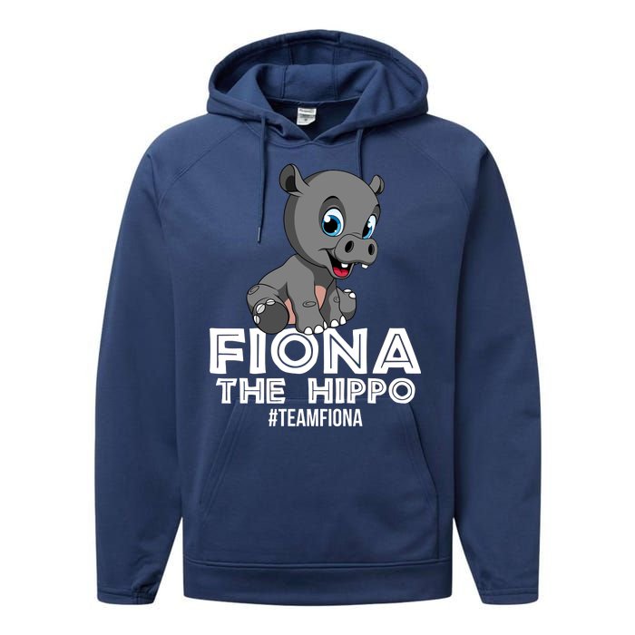 Fiona The Hippo #TeamFiona Hippopotamus Zoo Performance Fleece Hoodie