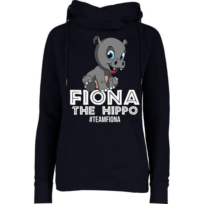 Fiona The Hippo #TeamFiona Hippopotamus Zoo Womens Funnel Neck Pullover Hood