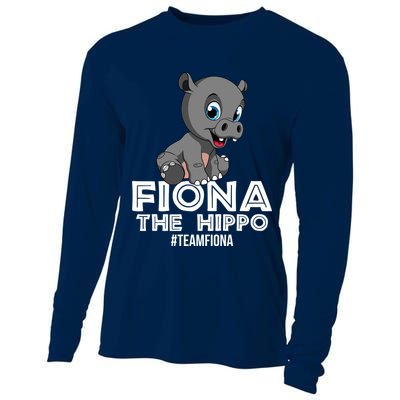 Fiona The Hippo #TeamFiona Hippopotamus Zoo Cooling Performance Long Sleeve Crew