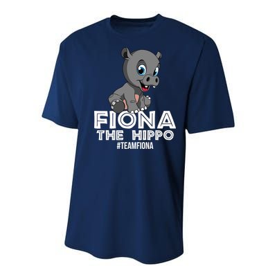 Fiona The Hippo #TeamFiona Hippopotamus Zoo Youth Performance Sprint T-Shirt