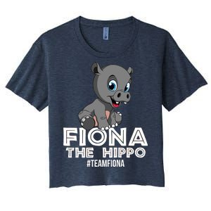 Fiona The Hippo #TeamFiona Hippopotamus Zoo Women's Crop Top Tee