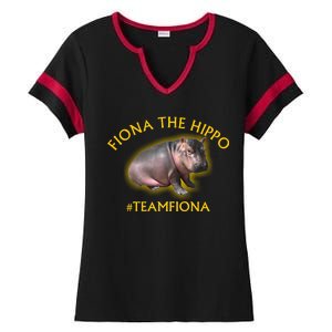 Fiona The Hippo #TeamFiona Photo Ladies Halftime Notch Neck Tee