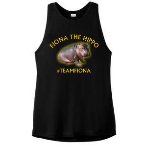 Fiona The Hippo #TeamFiona Photo Ladies PosiCharge Tri-Blend Wicking Tank