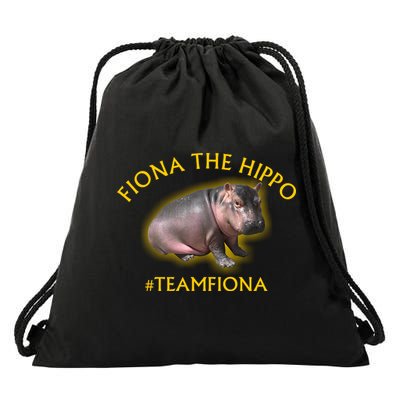 Fiona The Hippo #TeamFiona Photo Drawstring Bag