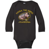 Fiona The Hippo #TeamFiona Photo Baby Long Sleeve Bodysuit