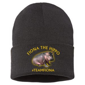 Fiona The Hippo #TeamFiona Photo Sustainable Knit Beanie