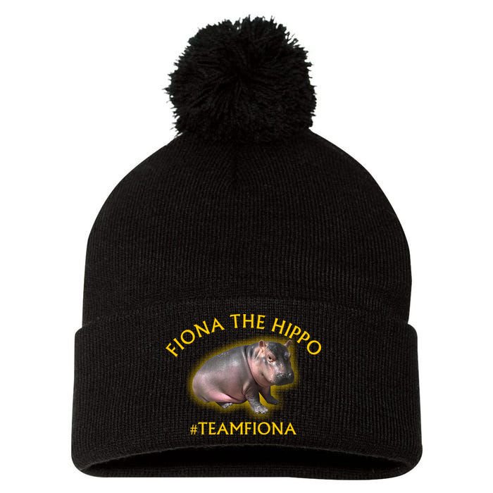 Fiona The Hippo #TeamFiona Photo Pom Pom 12in Knit Beanie