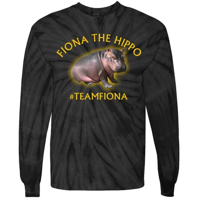 Fiona The Hippo #TeamFiona Photo Tie-Dye Long Sleeve Shirt