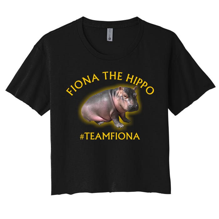 Fiona The Hippo #TeamFiona Photo Women's Crop Top Tee