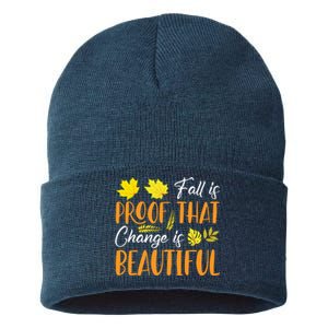 Fall Is Proof That Change Is Beautiful Sustainable Knit Beanie