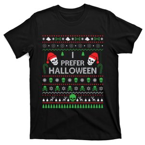 Funny I Prefer Halloween Christmas Sweater Best Ugly X-mas T-Shirt