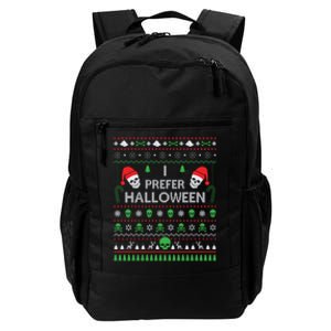 Funny I Prefer Halloween Christmas Sweater Best Ugly X-mas Daily Commute Backpack