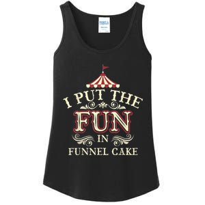 Funny I Put The Fun In Funnel Cake Cute Dessert Gift Ladies Essential Tank