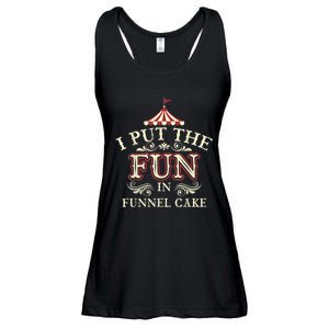 Funny I Put The Fun In Funnel Cake Cute Dessert Gift Ladies Essential Flowy Tank