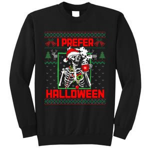 Funny I Prefer Halloween Skeleton Ugly Christmas Sweater Sweatshirt