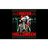 Funny I Prefer Halloween Skeleton Ugly Christmas Sweater Bumper Sticker