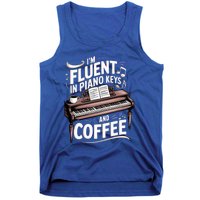 Fluent In Piano Keys Coffee Keyboard Pianist Musician Piano Gift Tank Top