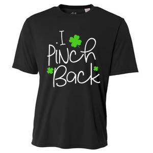 Funny I Pinch Back Saint Patrick's Day Lucky Irish Clover Cute Cooling Performance Crew T-Shirt