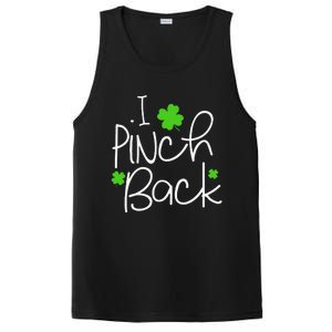 Funny I Pinch Back Saint Patrick's Day Lucky Irish Clover Cute PosiCharge Competitor Tank