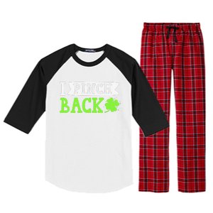 Funny I Pinch Back Saint Patrick's Day Lucky Irish Clover Funny Raglan Sleeve Pajama Set