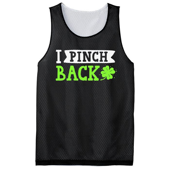 Funny I Pinch Back Saint Patrick's Day Lucky Irish Clover Funny Mesh Reversible Basketball Jersey Tank