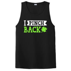 Funny I Pinch Back Saint Patrick's Day Lucky Irish Clover Funny PosiCharge Competitor Tank