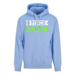 Funny I Pinch Back Saint Patrick's Day Lucky Irish Clover Funny Unisex Surf Hoodie