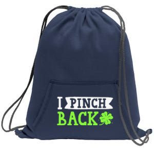 Funny I Pinch Back Saint Patrick's Day Lucky Irish Clover Sweatshirt Cinch Pack Bag