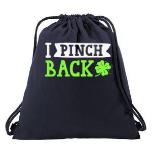 Funny I Pinch Back Saint Patrick's Day Lucky Irish Clover Drawstring Bag