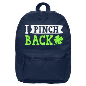 Funny I Pinch Back Saint Patrick's Day Lucky Irish Clover 16 in Basic Backpack