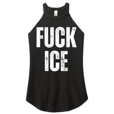 Fuck Ice Protest & Resist Support Immigrants Women's Perfect Tri Rocker Tank