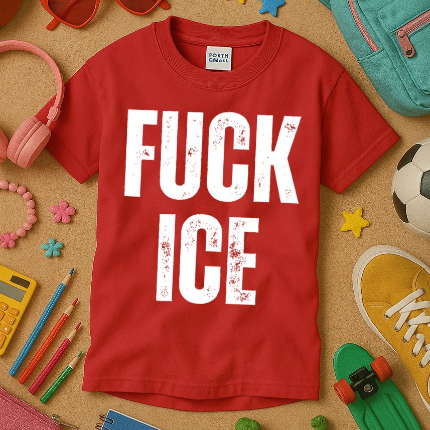 Fuck Ice Protest & Resist Support Immigrants Kids T-Shirt