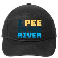 Funny I Pee In The River Summer Tubing Family Float Trip Gift 7-Panel Snapback Hat