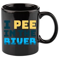 Funny I Pee In The River Summer Tubing Family Float Trip Gift 11oz C Handle Ceramic Mug