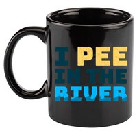 Funny I Pee In The River Summer Tubing Family Float Trip Gift 11oz C Handle Ceramic Mug