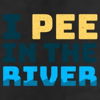 Funny I Pee In The River Summer Tubing Family Float Trip Gift Golf Towel