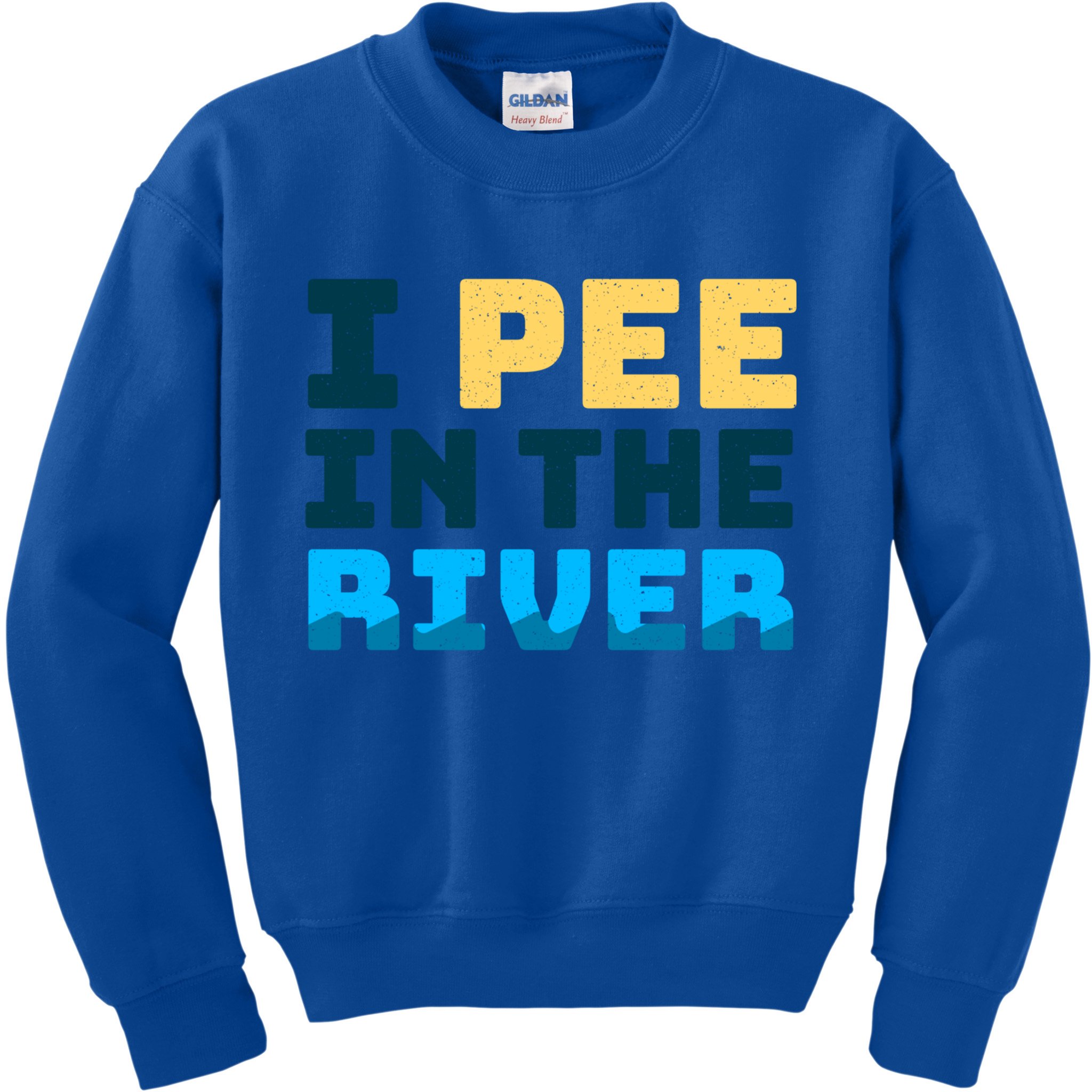 Funny I Pee In The River Summer Tubing Family Float Trip Gift Kids Sweatshirt