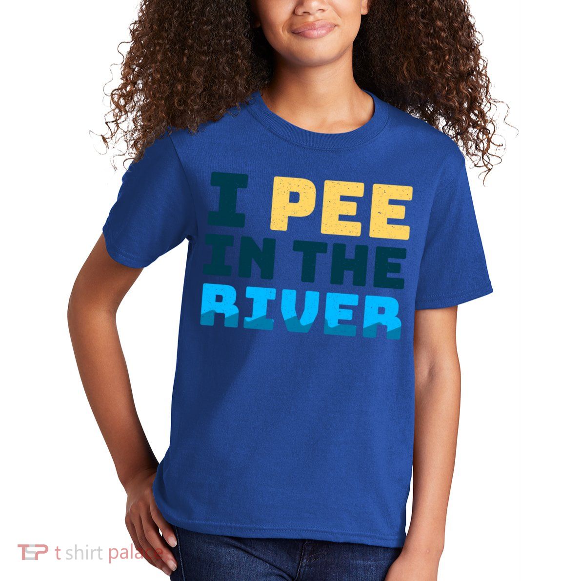 Funny I Pee In The River Summer Tubing Family Float Trip Gift Kids T-Shirt