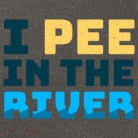 Funny I Pee In The River Summer Tubing Family Float Trip Gift Cotton Canvas Backpack