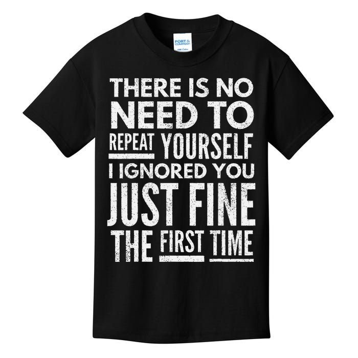 Funny Ignoring People Kids T-Shirt