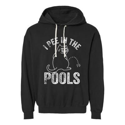Funny I Pee In Pools Summer Vacation Men Women Garment-Dyed Fleece Hoodie