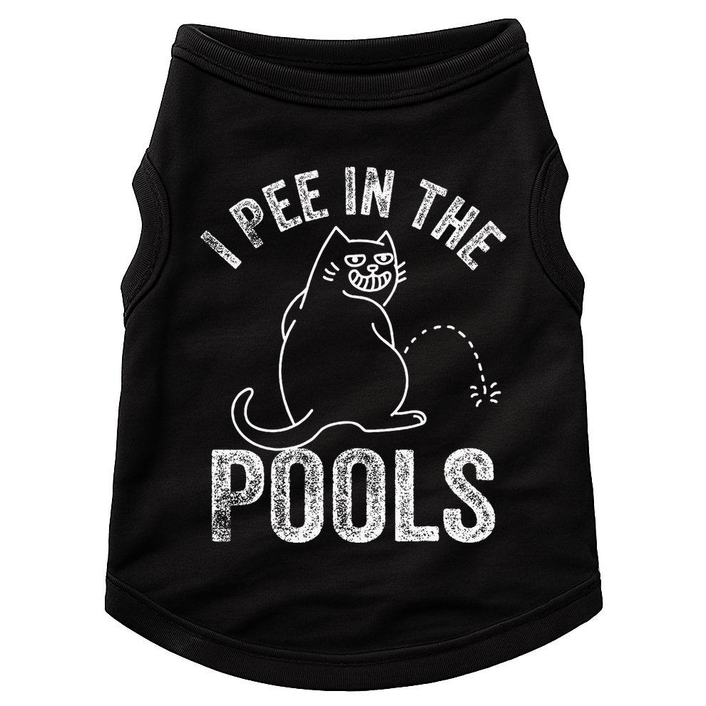 Funny I Pee In Pools Summer Vacation Men Women Doggie Tank