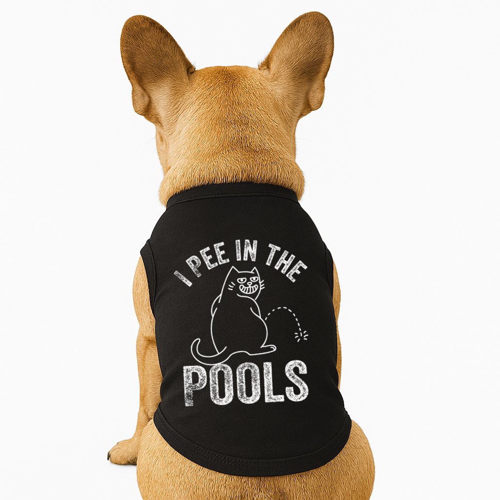 Funny I Pee In Pools Summer Vacation Men Women Doggie Tank