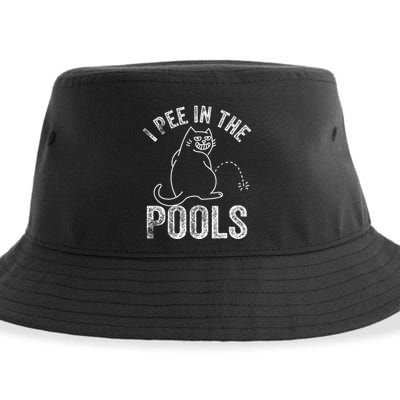 Funny I Pee In Pools Summer Vacation Men Women Sustainable Bucket Hat