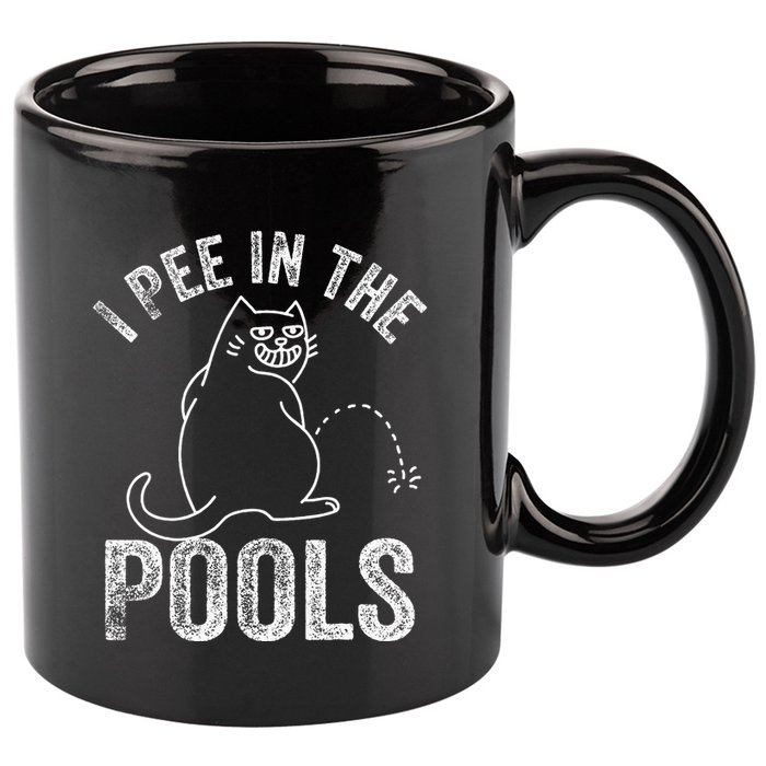 Funny I Pee In Pools Summer Vacation Men Women 11oz C Handle Ceramic Mug