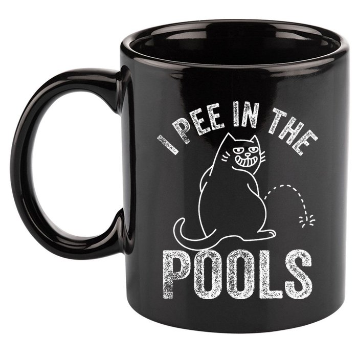 Funny I Pee In Pools Summer Vacation Men Women 11oz C Handle Ceramic Mug